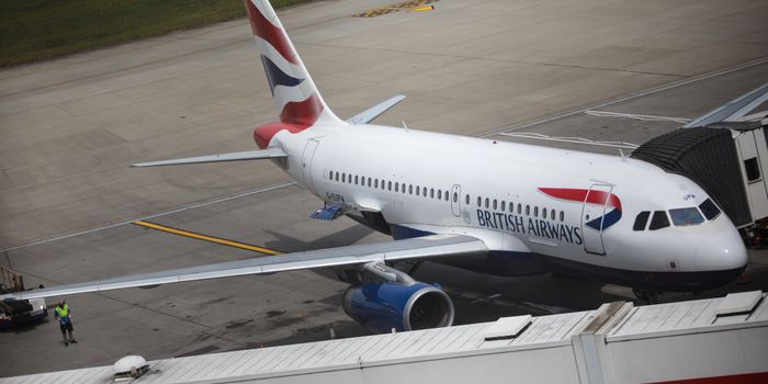 LONDON, ENGLAND - MAY 28: British Airways aircraft on the tarmac at Heathrow Airport Terminal 5 on May 28, 2017 in London, England. Thousands of passengers face a second day of travel disruption after a British Airways IT failure caused the airline to cancel most of its services. (Photo by Jack Taylor/Getty Images) BA