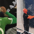 Swedish footballer channels his inner Stone Cold with beer celebration