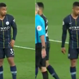 Gabriel Jesus was not impressed at Riyad Mahrez’ being given penalty duties at Anfield