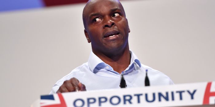 BIRMINGHAM, ENGLAND - OCTOBER 03: Conservative London Mayoral candidate Shaun Bailey speaks during the Conservative Party Conference on October 3, 2018 in Birmingham, England. (Photo by Anthony Devlin/Getty Images)