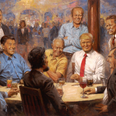 Donald Trump hangs painting of himself and Abraham Lincoln up in the White House