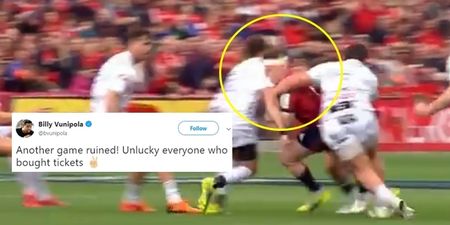 Billy Vunipola rages as Danny Cipriani gets red at Munster