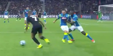 WATCH: Kalidou Koulibaly desperately shoves teammate to stop Kylian Mbappe
