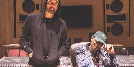 Snoop Dogg teases possible Eminem collaboration with studio photograph