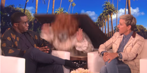 Diddy had the absolute sh*t scared out of him by a clown on The Ellen Show