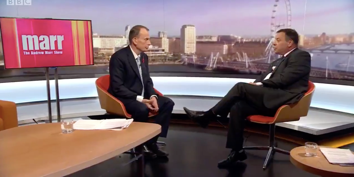 Arron Banks and Andrew Marr