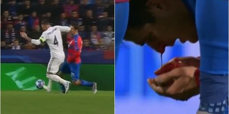 Sergio Ramos leaves opponent covered in blood after “disgusting” elbow to nose