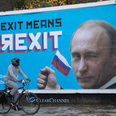 Parody billboards put up around London celebrating Putin’s ‘role’ in Brexit