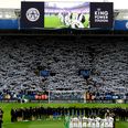 Leicester City broadcast emotional video in memory of Vichai Srivaddhanaprabha on big screen at King Power Stadium