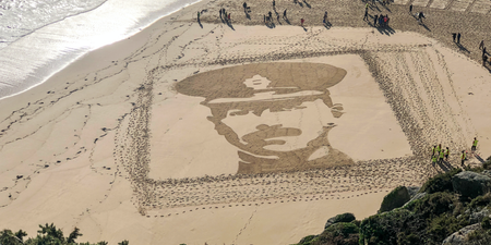 British beaches transformed in Remembrance Day tribute to fallen soldiers