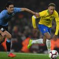 Edinson Cavani flattens PSG teammate Neymar with brutal tackle in international friendly