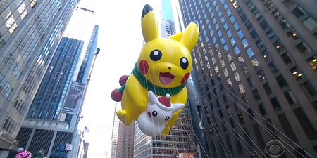 Giant Pokemon and Dragon Ball Z balloons float through New York at Macy’s Thanksgiving Parade