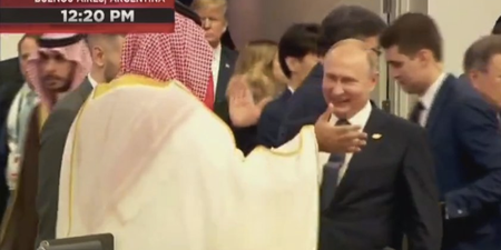 Watch Putin give Saudi crown prince a big old high five at the G20