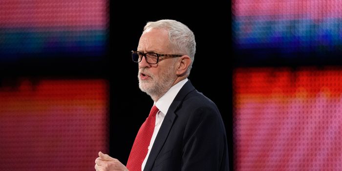 LONDON, ENGLAND - NOVEMBER 19: Labour Party Leader Jeremy Corbyn speaks during the 2018 CBI Conference on November 19, 2018 in London, England. Corbyn addressed the group of business leaders to present his alternative Brexit plan, after Prime Minister Theresa May pitched her draft agreement to the CBI earlier in the day. (Photo by Leon Neal/Getty Images)