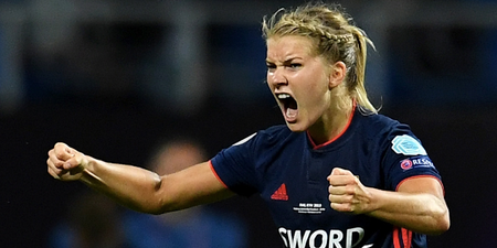 Ada Hegerberg’s face says it all after being asked to ‘twerk’ when crowned best footballer on the planet