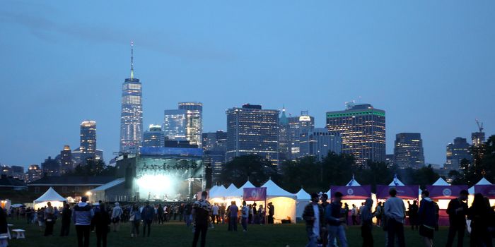 NEW YORK, NY - SEPTEMBER 08: A view of the skyline from Pitchfork And October Present OctFest 2018 at Governors Island on September 8, 2018 in New York City. (Photo by Taylor Hill/Getty Images for Pitchfork)