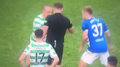 WATCH: Rangers and Celtic contest the greatest drop ball in years