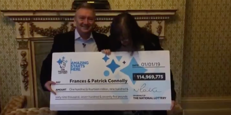 £115m EuroMillions lottery winners revealed as Frances and Patrick Connolly
