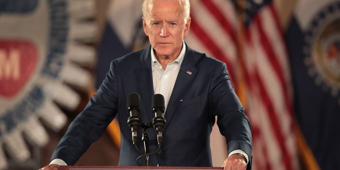 BRIDGETON, MO - OCTOBER 31: Former Vice President Joe Biden speaks to supporters of Senator Claire McCaskill at a "get out the vote" rally which on October 31, 2018 in Bridgeton, Missouri. McCaskill is in a tight race with her Republican challenger Missouri Attorney General Josh Hawley. (Photo by Scott Olson/Getty Images)