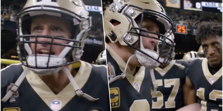 Drew Brees’ pre-game motivational speech is right out of Any Given Sunday