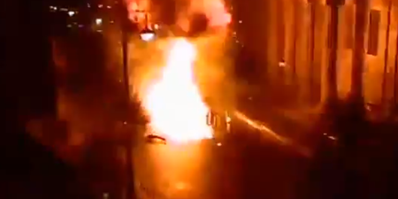 Police release footage of car bomb exploding in Derry on Saturday night