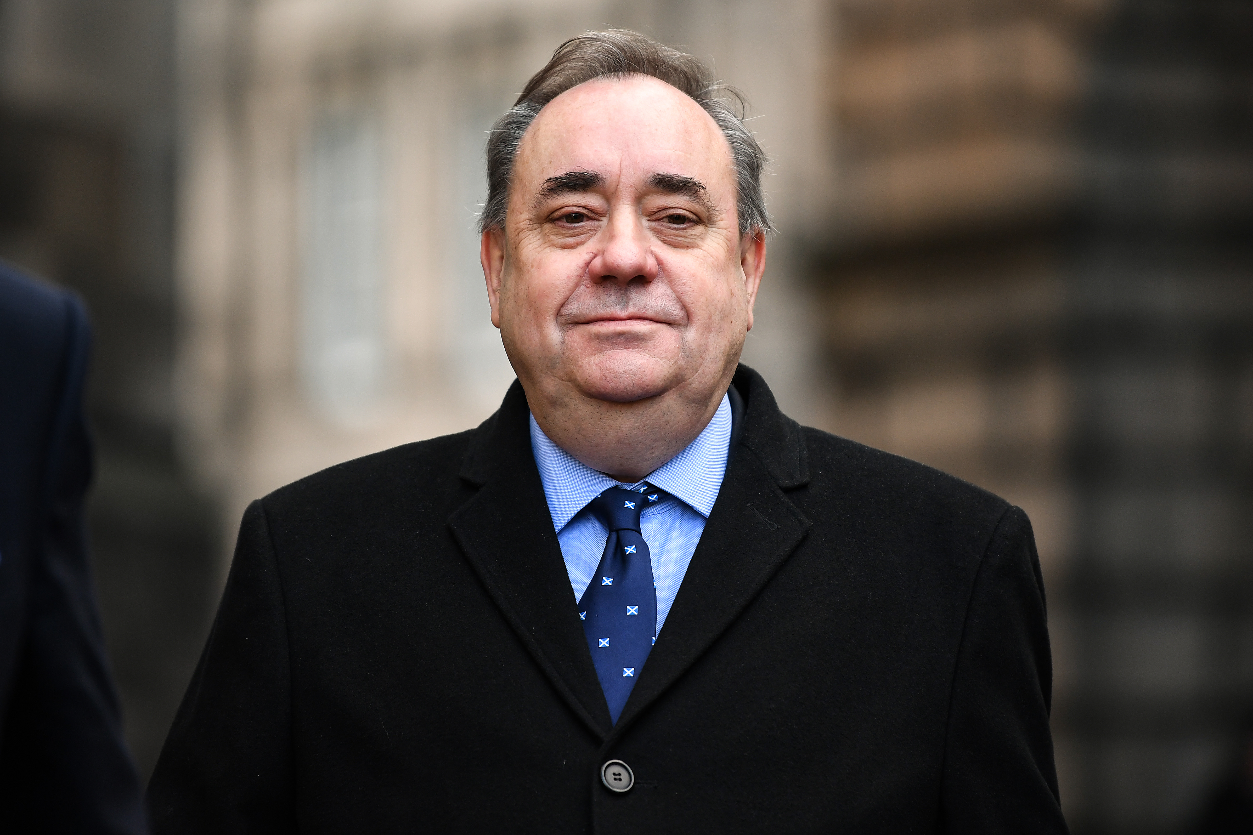 EDINBURGH, SCOTLAND - JANUARY 08: Former Scottish First Minister Alex Salmond delivers a statement outside the Court of Session January 08, 2019 in Edinburgh, Scotland. Scotland's former first minister is pursuing a judicial review of the process the Scottish government used to investigate two complaints of sexual harassment made against him last January. He denies the charges and claims the government investigation was "unfair and unjust." (Photo by Jeff J Mitchell/Getty Images)