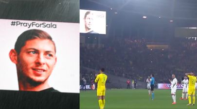 Nantes’ game paused in ninth minute for emotional tribute to Emiliano Sala