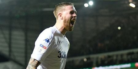 Leeds United’s Pontus Jansson leads Malmö chants ahead of Chelsea tie