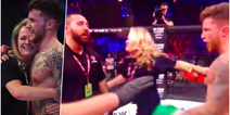 James Gallagher reacted furiously to Bellator official trying to separate him from his mother