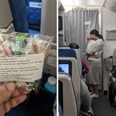 Mum hands out 200 goodie bags to passengers on flight as preemptive apology for baby crying