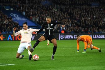Chris Smalling’s last-ditch tackle to deny Kylian Mbappe summed up Manchester United’s night against PSG