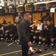 Conor McGregor gives pre-match speech to Boston Bruins