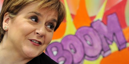 ‘If you don’t back me, I’ll stay’: Nicola Sturgeon bodies Theresa May during FMQs