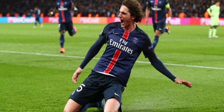 No, Adrien Rabiot was not at the Liverpool game today
