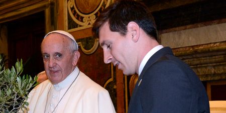 Pope Francis doesn’t think we should be calling Lionel Messi “God”