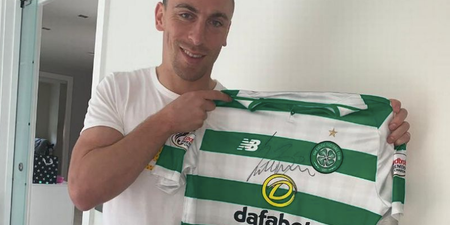 Scott Brown raffles Old Firm shirt to raise funds for girl with cancer