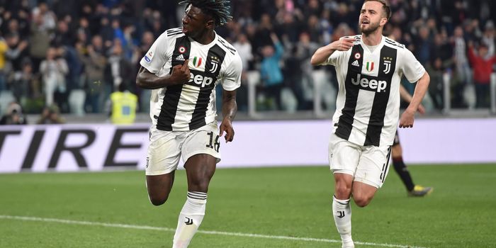 Moise Kean celebrates his goal for Juventus (Credit: Tullio M. Puglia)