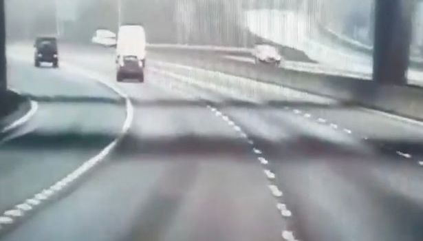 Etienne Capoue speeds past police officers in his Mercedes G63.