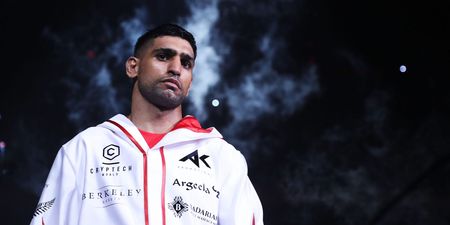 WATCH: Amir Khan pulled out after being struck by Terence Crawford low blow