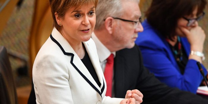 First Minister of Scotland Nicola Sturgeon, updates the Scottish Parliament on Brexit and her plans for a possible Scottish independence referendum on April 24, 2019 in Edinburgh,Scotland. It comes ahead of her party‚Äôs conference in Edinburgh this weekend, where activists will out pressure on the leadership to start an Indyref2 campaign. (Photo by Jeff J Mitchell/Getty Images)