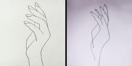 I spent an entire day trying to do that viral hand drawing and now the light in my life has gone out
