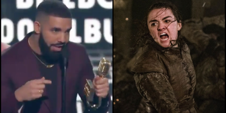 Drake practically seals the fate of Arya Stark with shoutout at Billboard awards