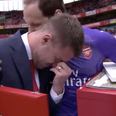 Aaron Ramsey breaks down in tears as he bids farewell to Arsenal fans
