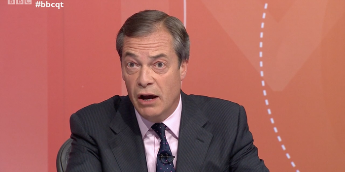 Nigel Farage was left stumped by an audience member from the Northampton BBC Question Time audience