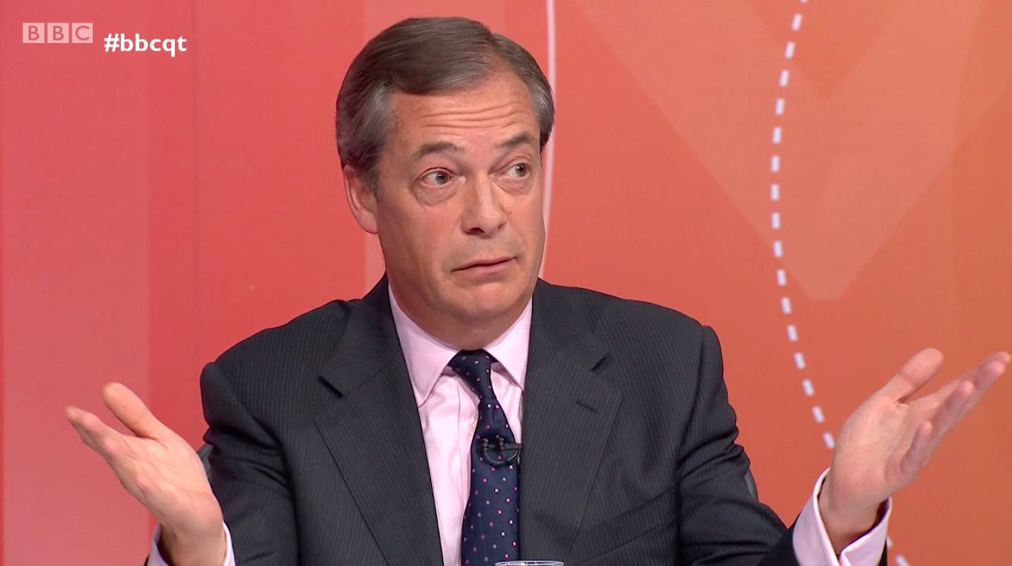 Nigel Farage is confused on Question Time
