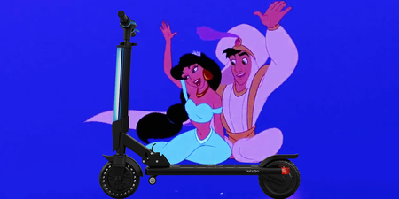 Aladdin but with adult scooters instead of a magic carpet