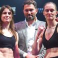 Class gesture from Delfine Persoon to Katie Taylor after tense face-off