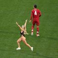 What Champions League Final pitch invader was advertising