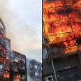 A hundred firefighters battle vicious fire at block of flats in east London