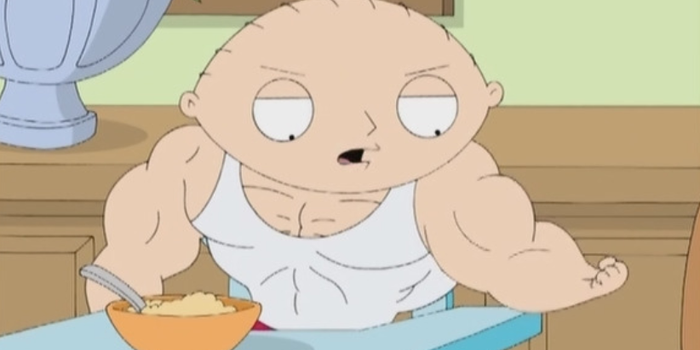 Stewie Kid Lift Weights